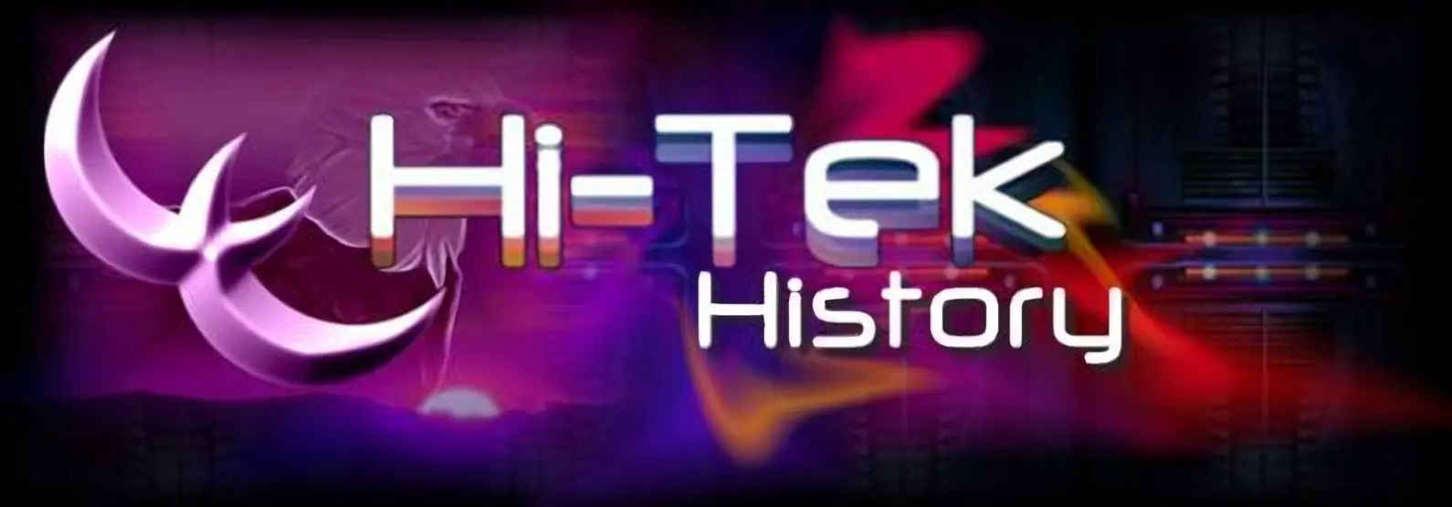 Hi-Tek History banner, historical Cybertown archive art restored and upscaled